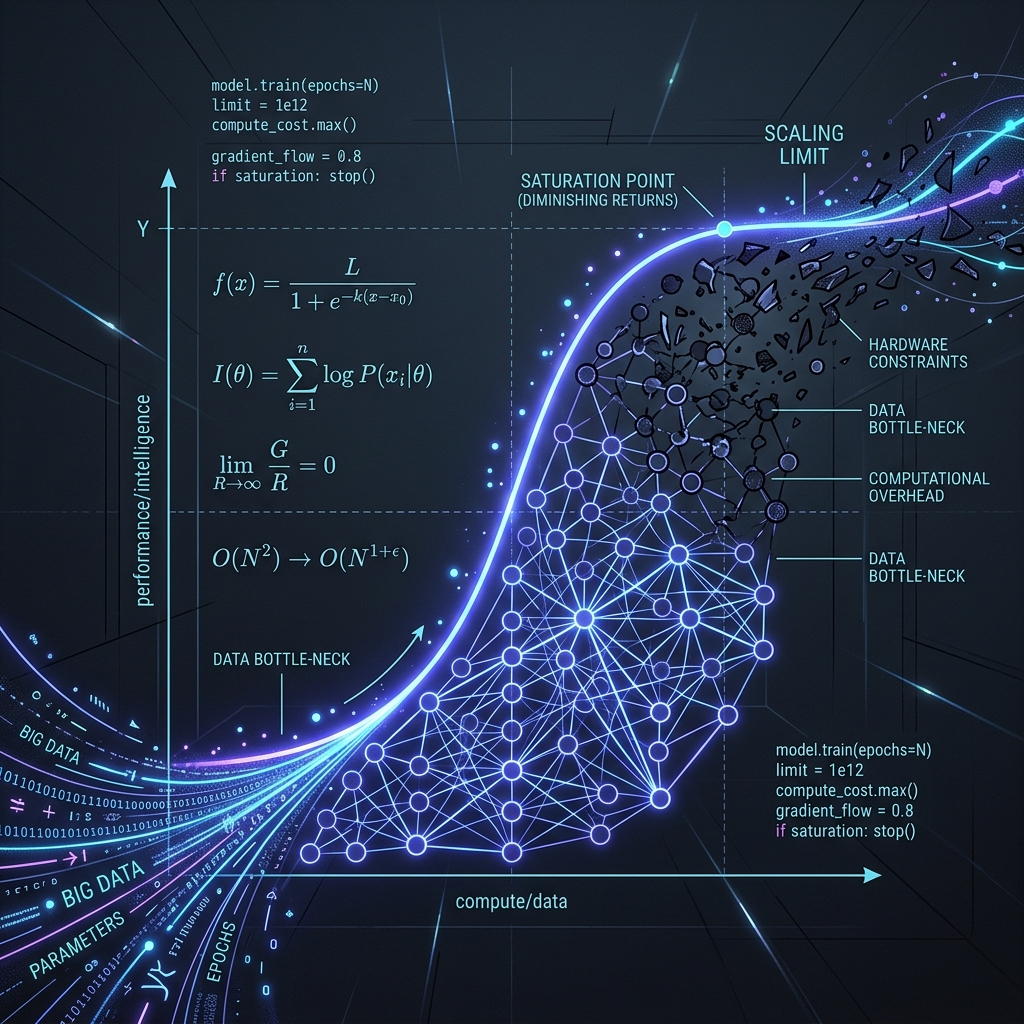 AI Scaling limits and data bottleneck illustration